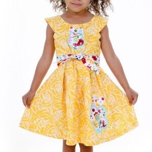 Jelly The Pug | Spring Bling Collection Alex Woven Dress 1620 Yellow (10)